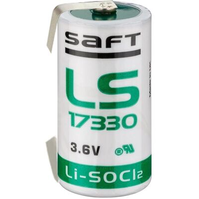 Saft LS-17330 Lithiumbatterie - 3,6V, 2100mAh, U-Lötfahne - Batterie Saft LS-17330 Lithiumbatterie - 3,6V, 2100mAh, U-Lötfahne - Batterie