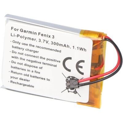 AccuCell Garmin Fenix 3 Batterij - Li-Polymer, 3.7V, 300mAh AccuCell Garmin Fenix 3 Batterij - Li-Polymer, 3.7V, 300mAh