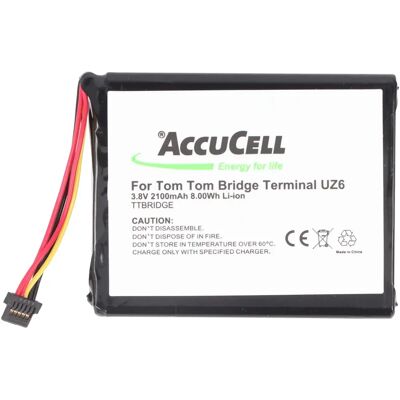 AccuCell UZ6 Batterij - 3,8V, 2100mAh, 8Wh voor TomTom Bridge AccuCell UZ6 Batterij - 3,8V, 2100mAh, 8Wh voor TomTom Bridge