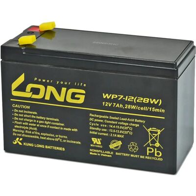 Kung Long 12V 7Ah Wartungsfreier Bleisäure Akku - Batterie Kung Long 12V 7Ah Wartungsfreier Bleisäure Akku - Batterie