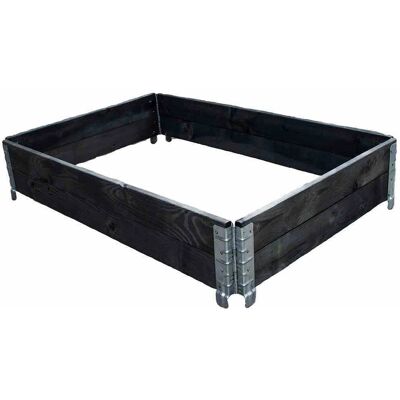 Siena Garden R08001-4BK-GBX Hochbeet - Rechteckig, Kiefer, Schwarz Siena Garden R08001-4BK-GBX Hochbeet - Rechteckig, Kiefer, Schwarz