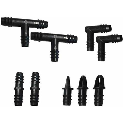 SIENA GARDEN Schlauchzubehörset - 9 Stück, 1/2 Zoll, Kunststoff, Schwarz - Schlauchzubehörset SIENA GARDEN Schlauchzubehörset - 9 Stück, 1/2 Zoll, Kunststoff, Schwarz - Schlauchzubehörset