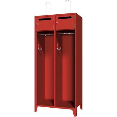 Pavoy Feuerwehrschrank - Rot, Stahl, 2 Fächer Pavoy Feuerwehrschrank - Rot, Stahl, 2 Fächer