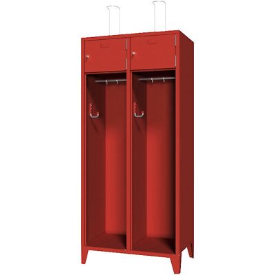 Pavoy Feuer-Schrank - 2 Fächer, 4 Regale, Rot RAL 3000 Pavoy Feuer-Schrank - 2 Fächer, 4 Regale, Rot RAL 3000
