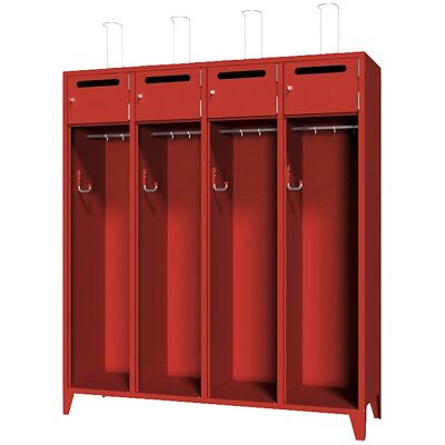 Pavoy Feuerlöscher Schrank - 4 Fächer, Stahl, Weiß, Modell Pavoy Feuerlöscher Schrank - 4 Fächer, Stahl, Weiß, Modell