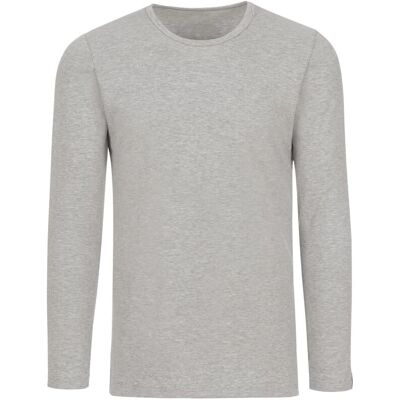 TRIGEMA Langarmshirt - Basic, Grau, S TRIGEMA Langarmshirt - Basic, Grau, S