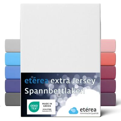 étérea Extra Jersey Spannbettlaken - 90x200 - 240x220cm - Weiss étérea Extra Jersey Spannbettlaken - 90x200 - 240x220cm - Weiss