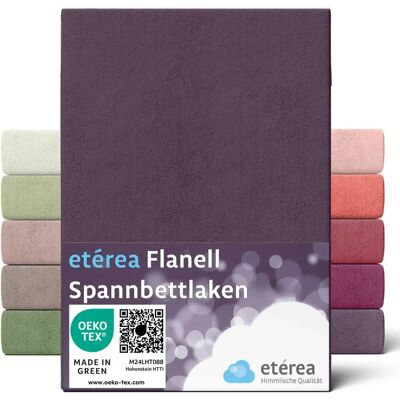 etérea Flanell Spannbettlaken - 90x200 - 200x220 cm - Pflaume etérea Flanell Spannbettlaken - 90x200 - 200x220 cm - Pflaume