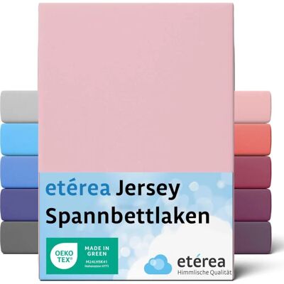 etérea Comfort Jersey Spannbettlaken - Zartrosa - 120x200 cm etérea Comfort Jersey Spannbettlaken - Zartrosa - 120x200 cm