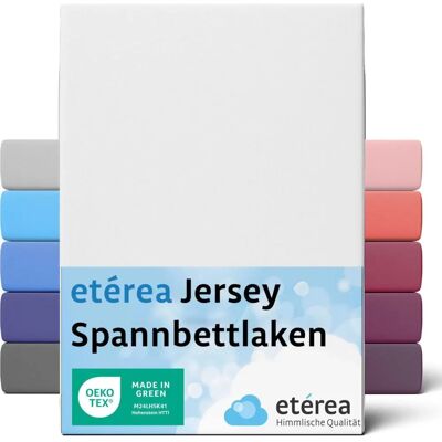 étérea Comfort Jersey Lençol de elástico - 200x220 cm - Branco - Roupa de cama étérea Comfort Jersey Lençol de elástico - 200x220 cm - Branco - Roupa de cama