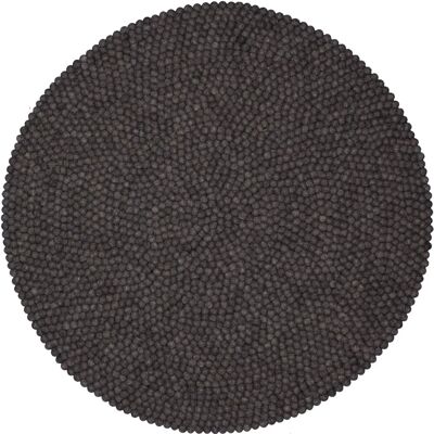 Tapis en boules de feutre Hugo - Ø 90cm, anthracite - Publicité Tapis en boules de feutre Hugo - Ø 90cm, anthracite - Publicité