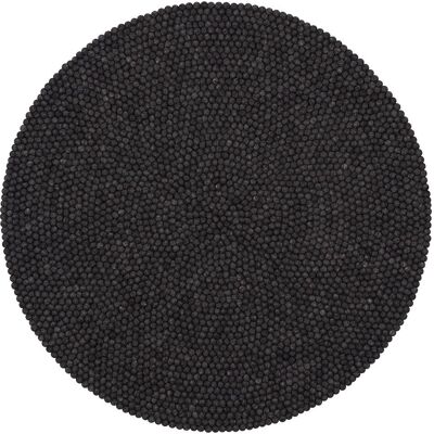 Tapis en laine et boules de feutre myfelt Hugo - Tons naturels - Publicité Tapis en laine et boules de feutre myfelt Hugo - Tons naturels - Publicité