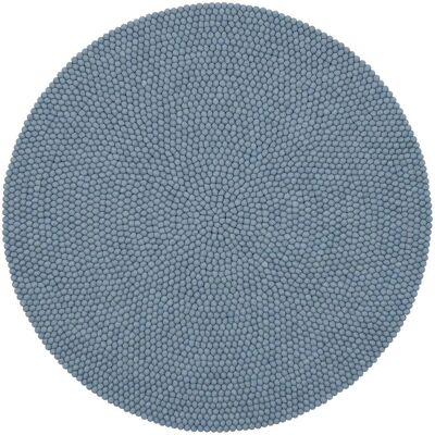 Tapis Boule de Laine Mia de myfelt - Rond Bleu Clair - Publicité Tapis Boule de Laine Mia de myfelt - Rond Bleu Clair - Publicité