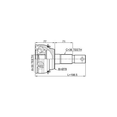 Febest 0110-UCK50 Articulación CV - Eje delantero para Toyota Tundra Febest 0110-UCK50 Articulación CV - Eje delantero para Toyota Tundra