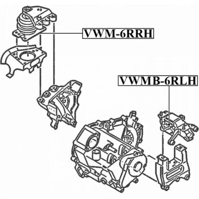 FEBEST VWM-6RRH - Βάση κινητήρα FEBEST VWM-6RRH - Βάση κινητήρα