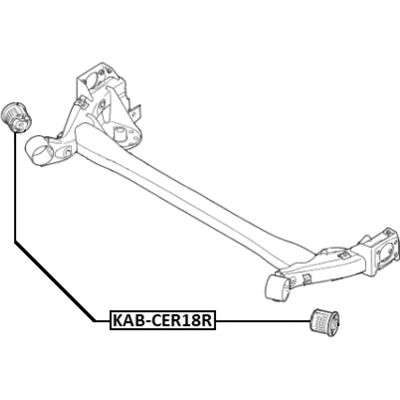 FEBEST KAB-CER18R Achterassteun - Veringonderdeel FEBEST KAB-CER18R Achterassteun - Veringonderdeel