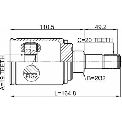 FEBEST 0311-RWR Mozzo - Numeri OEM Honda FEBEST 0311-RWR Mozzo - Numeri OEM Honda
