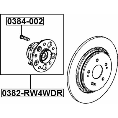 FEBEST 0382-RW4WDR - Wielnaafbout FEBEST 0382-RW4WDR - Wielnaafbout