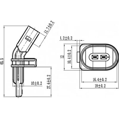 FEBEST 23606-015 - Sensor de velocidad de rueda FEBEST 23606-015 - Sensor de velocidad de rueda