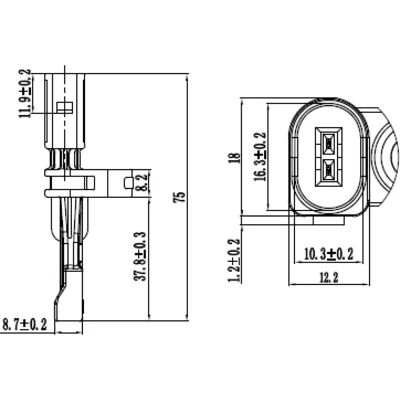 FEBEST 23606-016 - Sensor de velocidad de rueda FEBEST 23606-016 - Sensor de velocidad de rueda