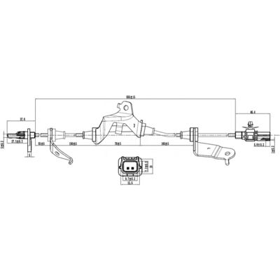 FEBEST 03606-003 - Sensor de velocidad de rueda FEBEST 03606-003 - Sensor de velocidad de rueda