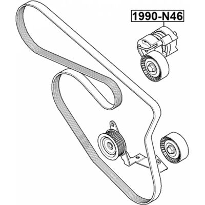 FEBEST 1990-N46 Rozrządowy pasek - Timing Belt FEBEST 1990-N46 Rozrządowy pasek - Timing Belt