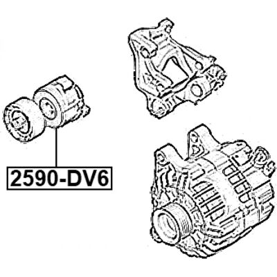 FEBEST 2590-DV6 - Cinghia a V FEBEST 2590-DV6 - Cinghia a V