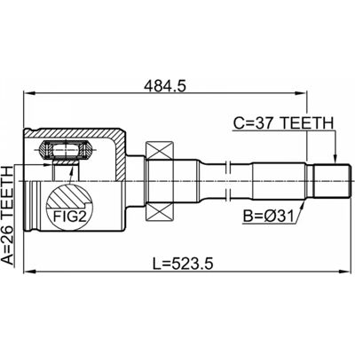 FEBEST 3011-F720RH - Vetopyörän laakeri FEBEST 3011-F720RH - Vetopyörän laakeri