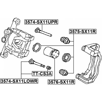 FEBEST 3576-SX11R Bremszange - Bremsenteil FEBEST 3576-SX11R Bremszange - Bremsenteil
