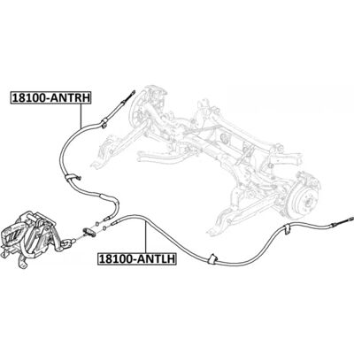 FEBEST 18100-ANTRH - Cable de freno de estacionamiento trasero derecho OEM FEBEST 18100-ANTRH - Cable de freno de estacionamiento trasero derecho OEM