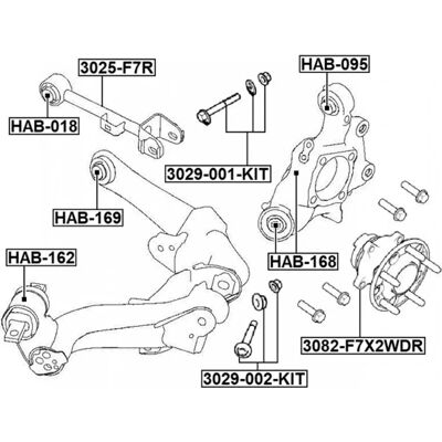 FEBEST 3025-F7R Braccio di sospensione - Pezzo di sospensione FEBEST 3025-F7R Braccio di sospensione - Pezzo di sospensione