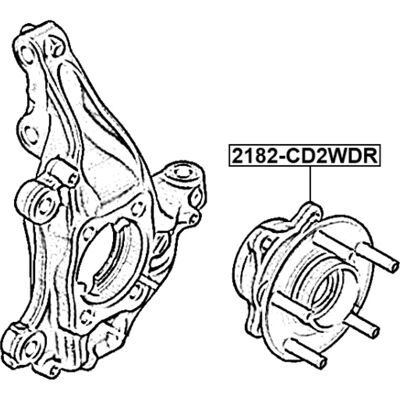 FEBEST 2182-CD2WDR - Cubo de rueda FEBEST 2182-CD2WDR - Cubo de rueda