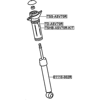Tope elástico FEBEST TD-ASV70R Suspensión trasera - Pieza de suspensión Tope elástico FEBEST TD-ASV70R Suspensión trasera - Pieza de suspensión