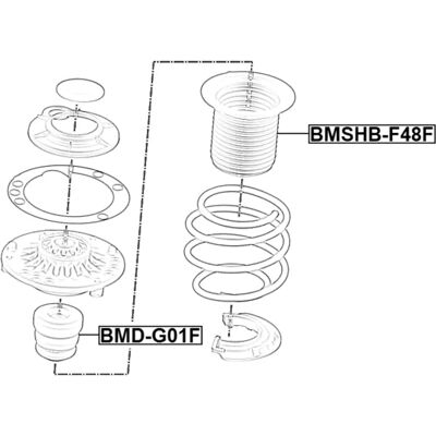 FEBEST BMSHB-F48F Beskyttelsesdæksel til forhjulsophæng - Suspension Boot FEBEST BMSHB-F48F Beskyttelsesdæksel til forhjulsophæng - Suspension Boot