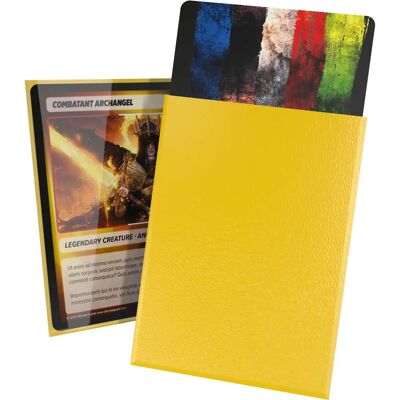 Manchettes Ultimate Guard Cortex Jaune - Taille standard - 100 - Publicité Manchettes Ultimate Guard Cortex Jaune - Taille standard - 100 - Publicité