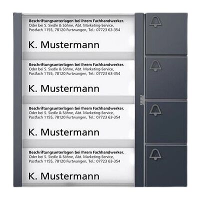 Siedle BTM 650-04 AG - Türsprechanlagen Zubehör mit 4 Tasten Siedle BTM 650-04 AG - Türsprechanlagen Zubehör mit 4 Tasten