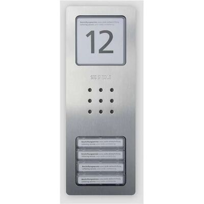 Siedle - CA 812-4 E - Acier inoxydable brossé - 4 touches d'appel - Station de porte - Publicité Siedle - CA 812-4 E - Acier inoxydable brossé - 4 touches d'appel - Station de porte - Publicité
