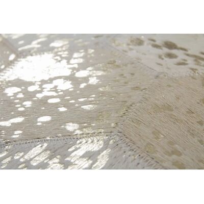 Tapis en Cuir Kayoom Spark 210 - Rectangulaire, 120x170cm, Blanc (Ivoire/Or) - Adapté pour chauffage par le sol - Publicité Tapis en Cuir Kayoom Spark 210 - Rectangulaire, 120x170cm, Blanc (Ivoire/Or) - Adapté pour chauffage par le sol - Publicité