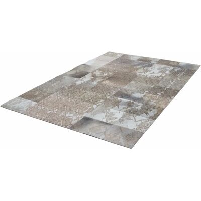 KAYOOM Cobra 343 Lederteppich - Silber, 75cm x 140cm, Handgefertigt KAYOOM Cobra 343 Lederteppich - Silber, 75cm x 140cm, Handgefertigt