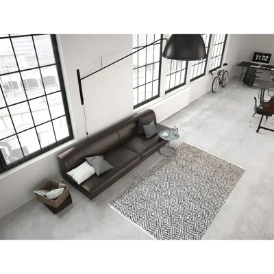 Kayoom Aperitif 310 - Gris - Tapis en coton tissé à la main - 80cm x 150cm - Carpet - Publicité Kayoom Aperitif 310 - Gris - Tapis en coton tissé à la main - 80cm x 150cm - Carpet - Publicité