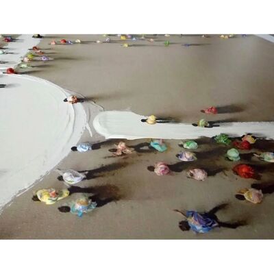 KAYOOM 100cm x 100cm Beiges Handgemaltes Wandbild - Malerei KAYOOM 100cm x 100cm Beiges Handgemaltes Wandbild - Malerei