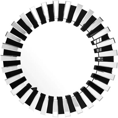 Kayoom Apollon 910 Wandspiegel - Silber/Schwarz, 80cm Kayoom Apollon 910 Wandspiegel - Silber/Schwarz, 80cm