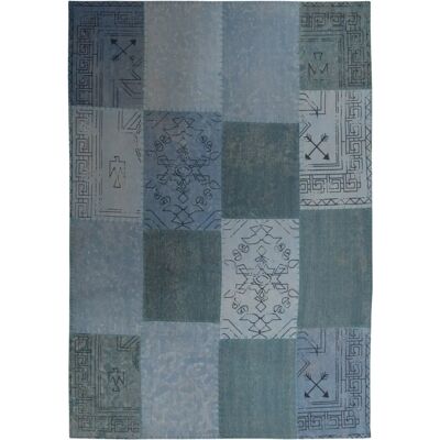 Kayoom Lyrical 210 Mehrfarben Blau Teppich - Patchwork Vintage-Optik Kayoom Lyrical 210 Mehrfarben Blau Teppich - Patchwork Vintage-Optik