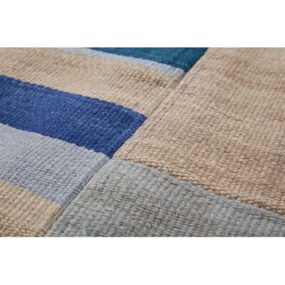KAYOOM Radical 315 - Handgewebter Jacquard Kilim - Blau 200x290cm KAYOOM Radical 315 - Handgewebter Jacquard Kilim - Blau 200x290cm