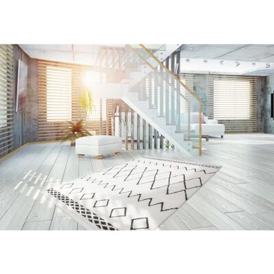 KAYOOM Agadir 310 - Tapis Ethno-Noir 120x170cm - Publicité KAYOOM Agadir 310 - Tapis Ethno-Noir 120x170cm - Publicité