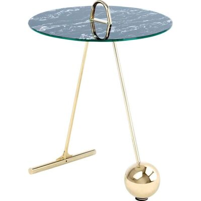 KAYOOM Pendulum 525 Beistelltisch - Rund, Marmoroptik, Schwarz (Gold, Schwarz) - Möbel KAYOOM Pendulum 525 Beistelltisch - Rund, Marmoroptik, Schwarz (Gold, Schwarz) - Möbel