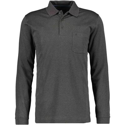 RAGMAN Herren Grau Melange Poloshirt RAGMAN Herren Grau Melange Poloshirt