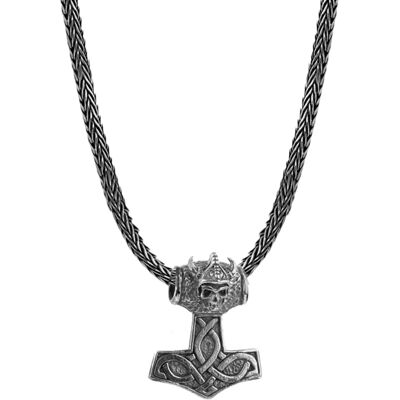 KUZZOI Herren Thor ́s Hammer Keltischer Knoten Silber Halskette KUZZOI Herren Thor ́s Hammer Keltischer Knoten Silber Halskette
