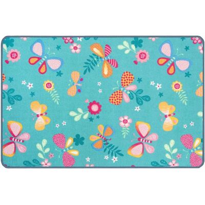 Primaflor - PAPILLON - Turquoise - 100x150 cm - Carpet Primaflor - PAPILLON - Turquoise - 100x150 cm - Carpet