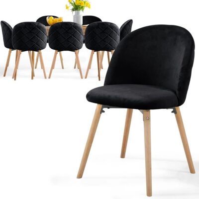 MIADOMODO étkezőszék fából készült bükkfa lábakkal - Skandináv stílus - 8 db készlet MIADOMODO étkezőszék fából készült bükkfa lábakkal - Skandináv stílus - 8 db készlet